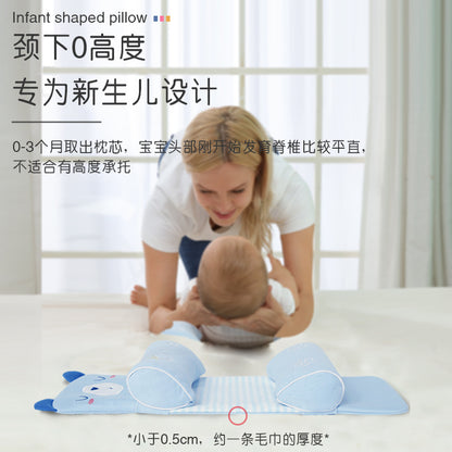Baby pillow shaping pillow to correct head shape, breathable, children 0-1 years old, newborn baby, four seasons to prevent head tilt