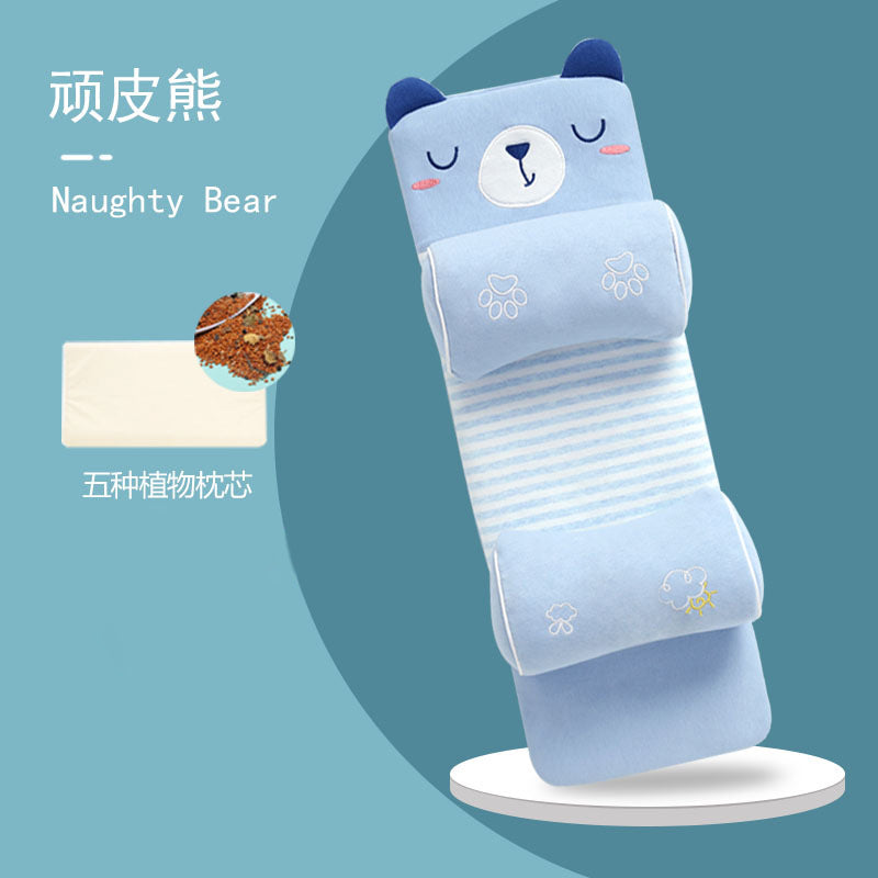 Baby pillow shaping pillow to correct head shape, breathable, children 0-1 years old, newborn baby, four seasons to prevent head tilt