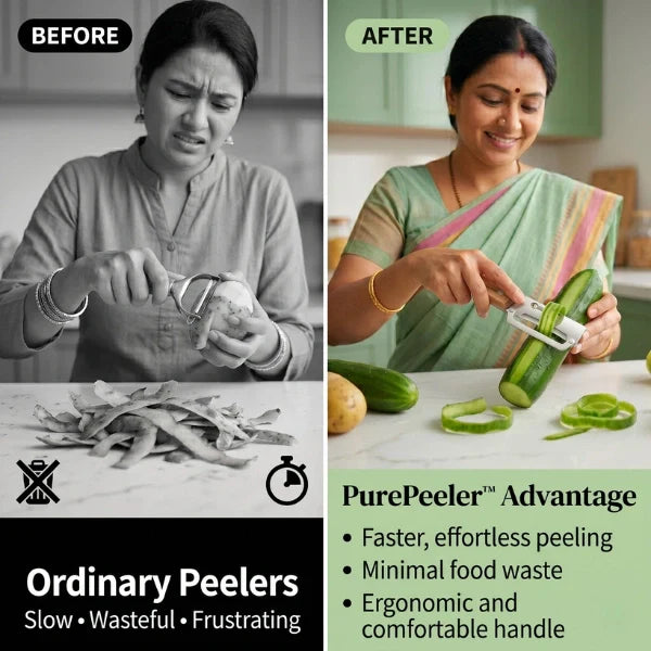 PurePeeler™ – Stainless Peeler | High-Grade Durability | Clean, Precision Peeling + Bottle Opener