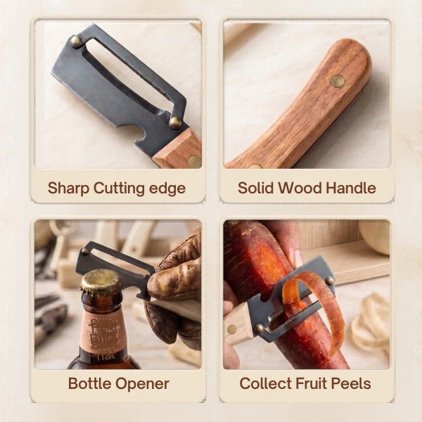 PurePeeler™ – Stainless Peeler | High-Grade Durability | Clean, Precision Peeling + Bottle Opener